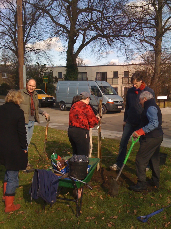 Planting Crab Apple trees on the corner of Craig / Randel Road